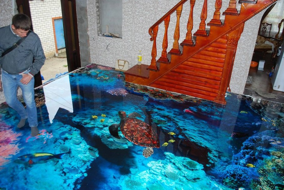 Пол наливной 3д самовыравнивающийся