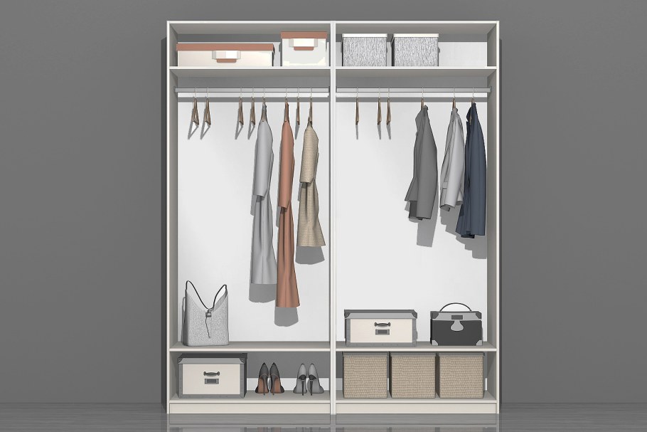 Гардеробная система Оскар ясень Анкор светлый