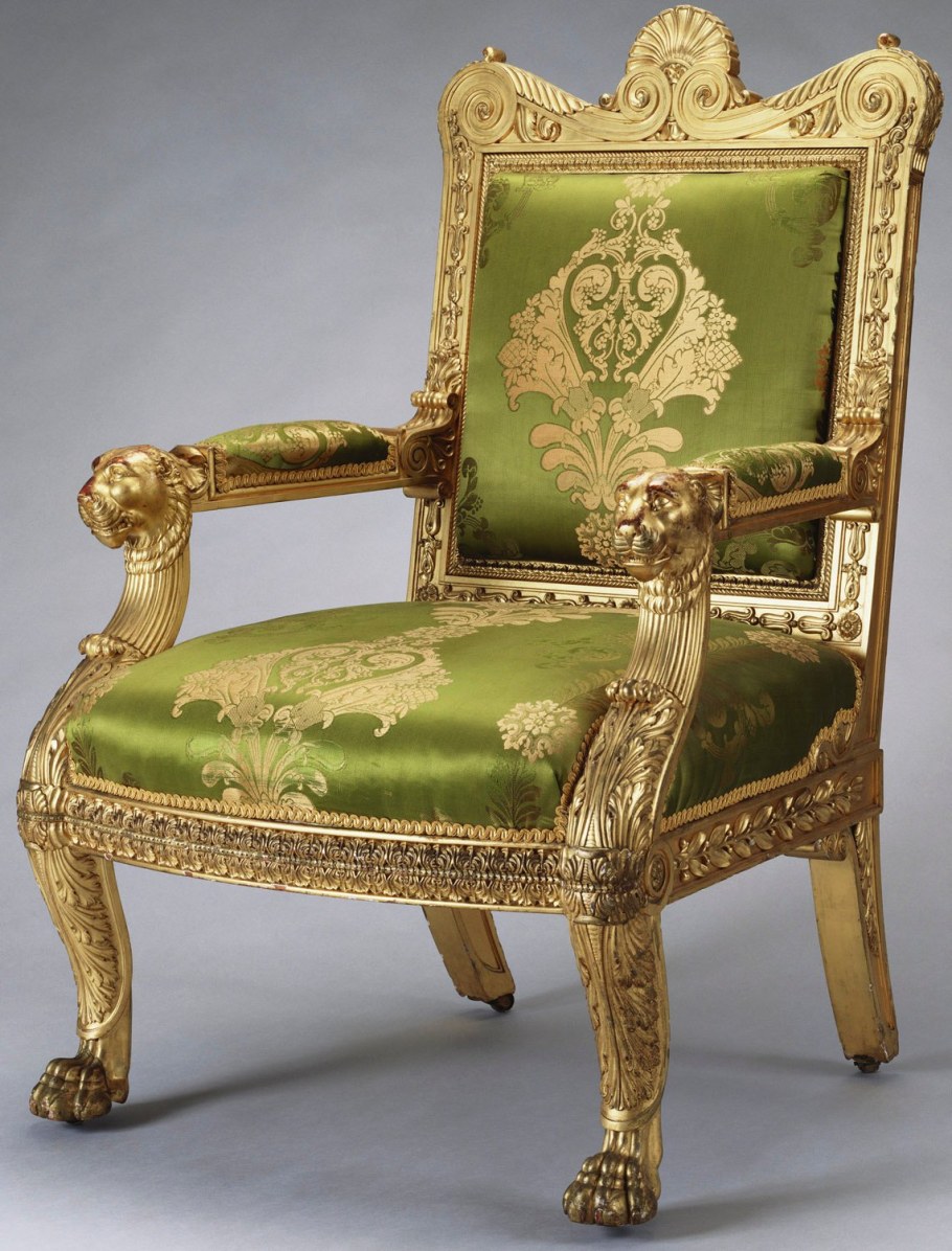 Трон королевск кресло Королевский зеленый