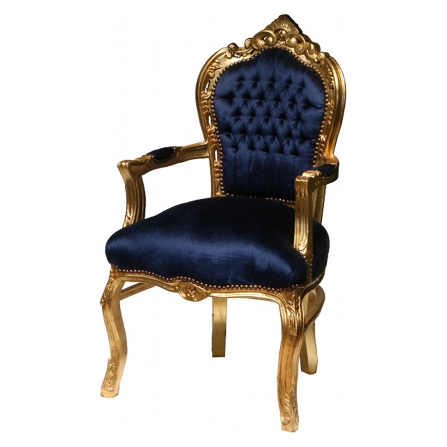 Царский кресло синий