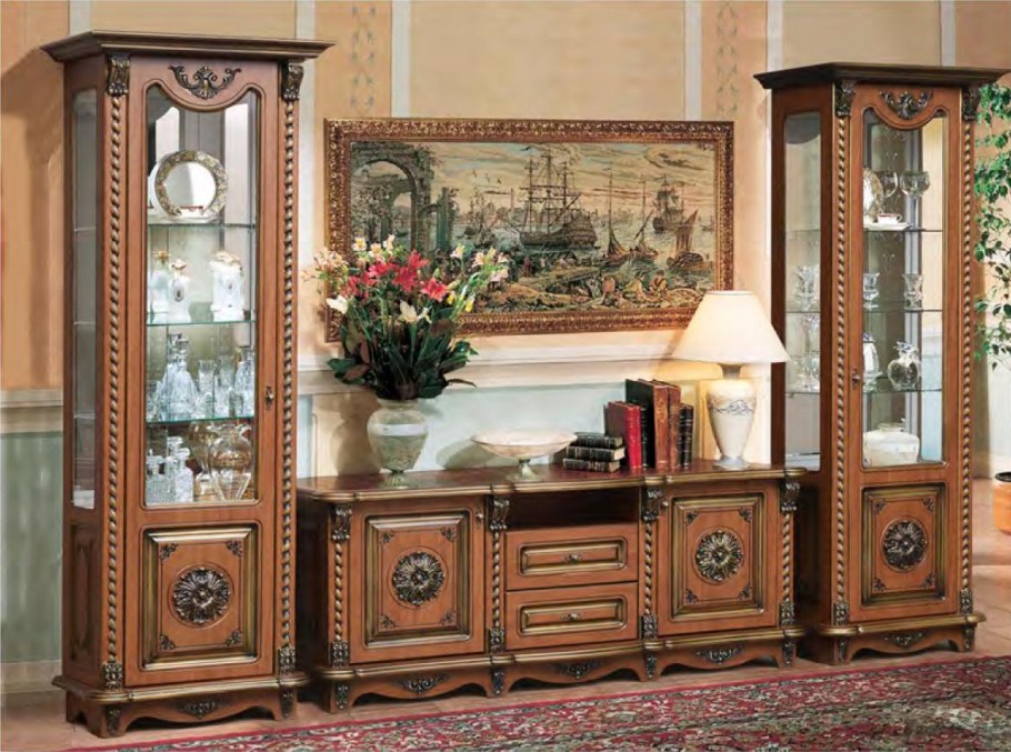 Стенка Джулия Аристократ+патина золото