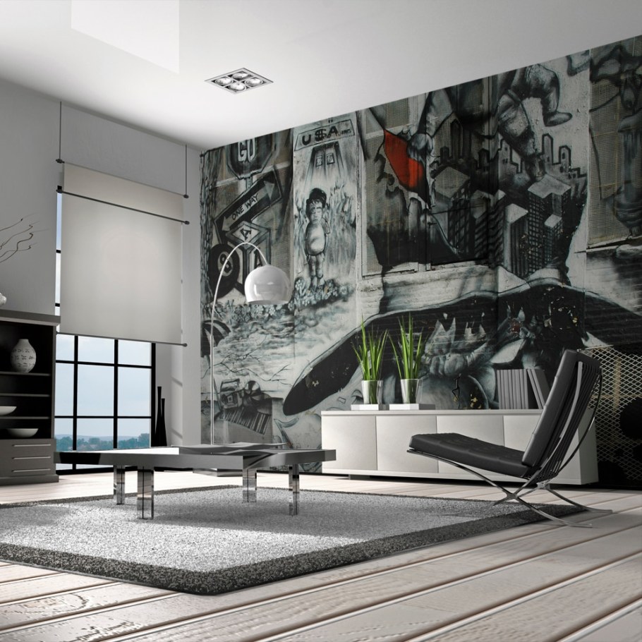 Фотообои стена с граффити
