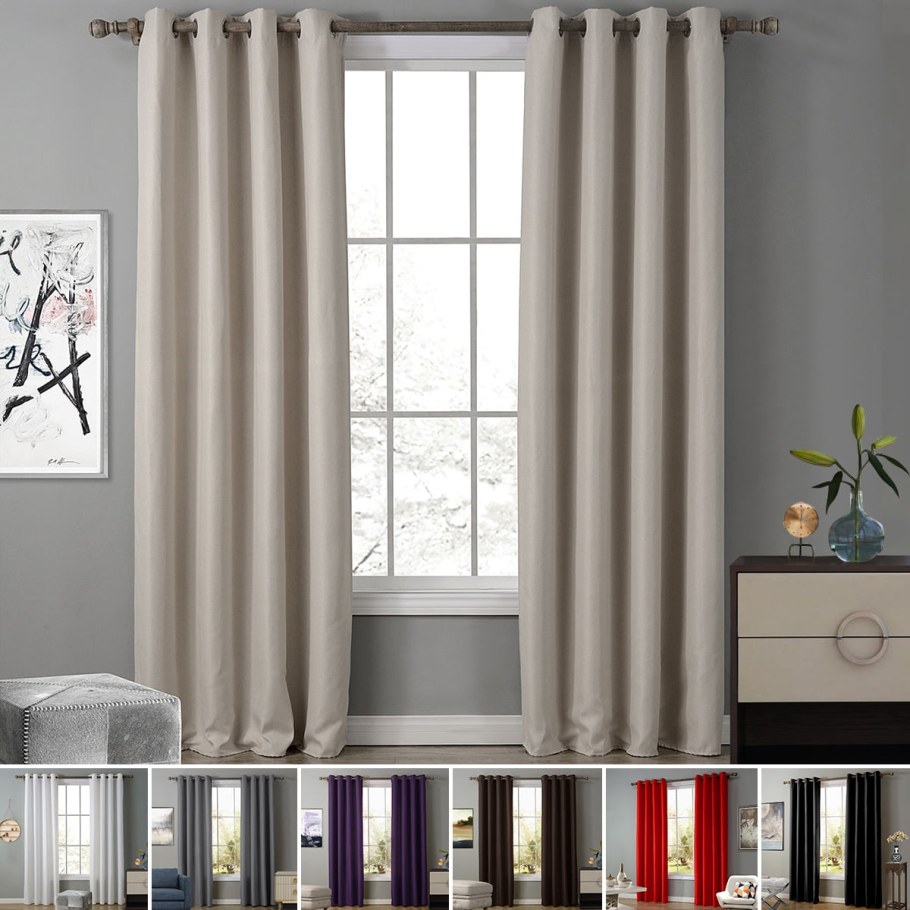 Шторы серо бежевые