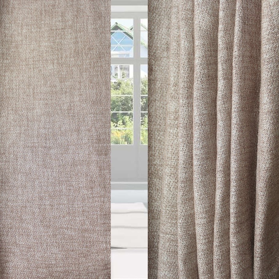 Комплект портьер блэкаут-лен b502-3, бежевый (BT-200010-gr)