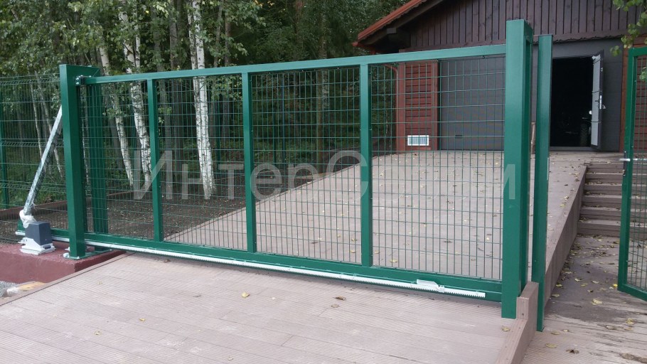 Откатные ворота 3д сетка