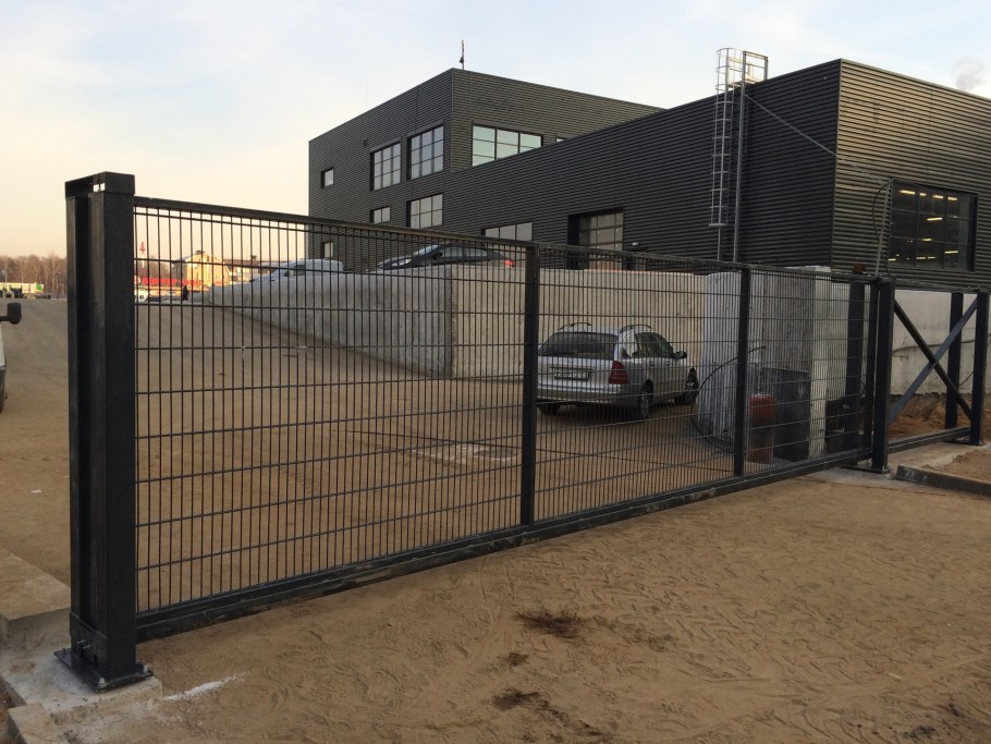 Откатные ворота 3д сетка