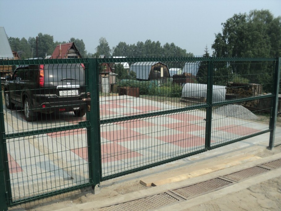 Ворота 3д распашные Гранд лайн