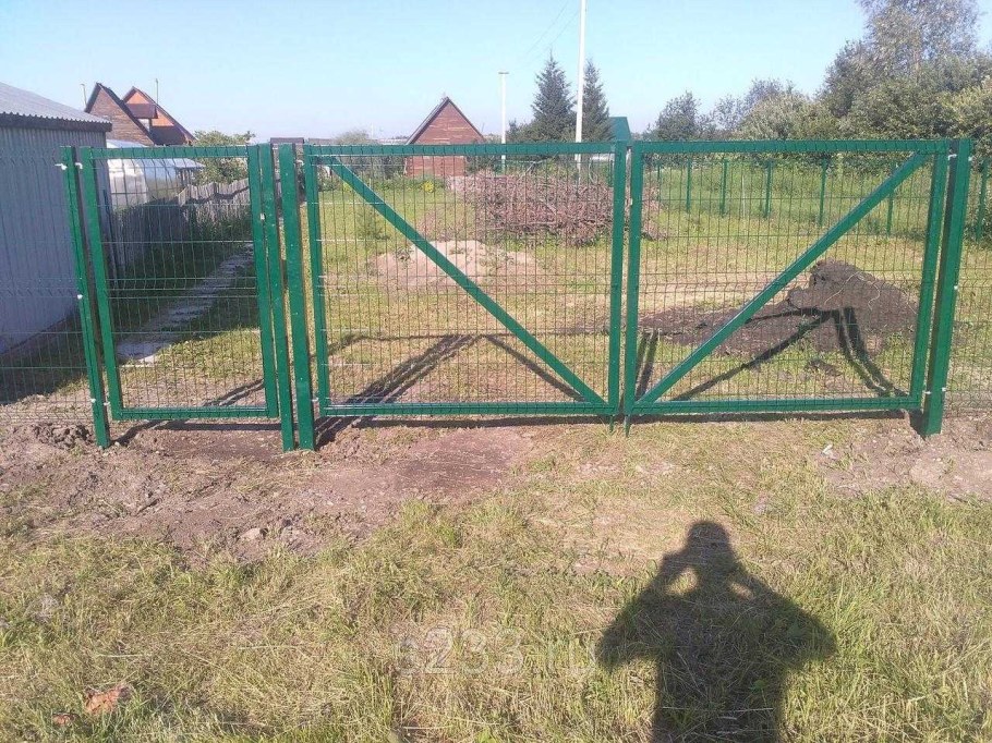 Ворота рабица 4х1,5 без калитки кап в013