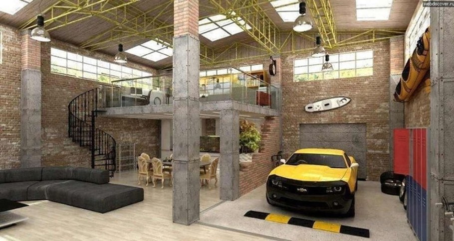 Гараж в стиле лофт