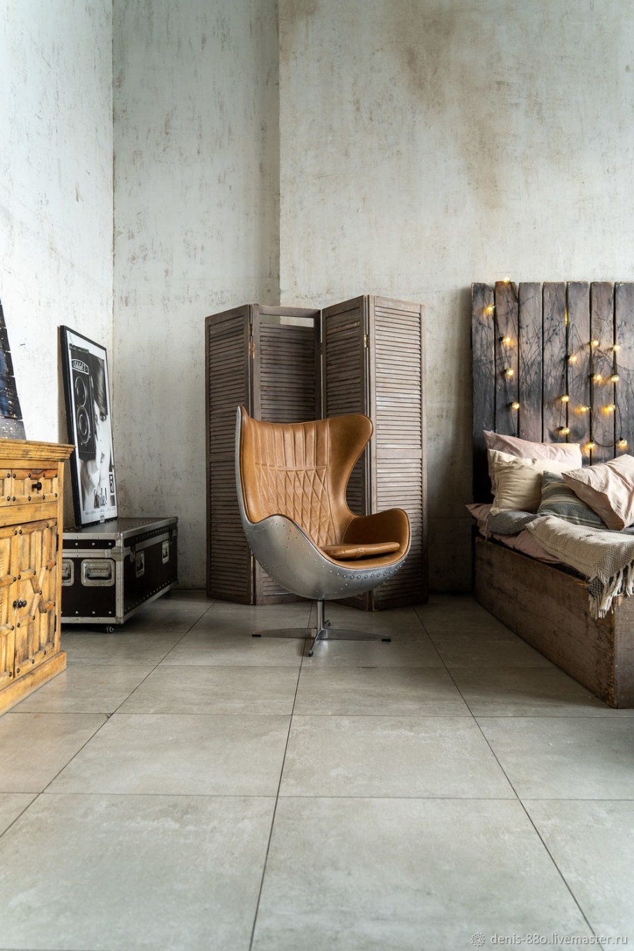 Кресло Siesta Blue Shabby Leather купить