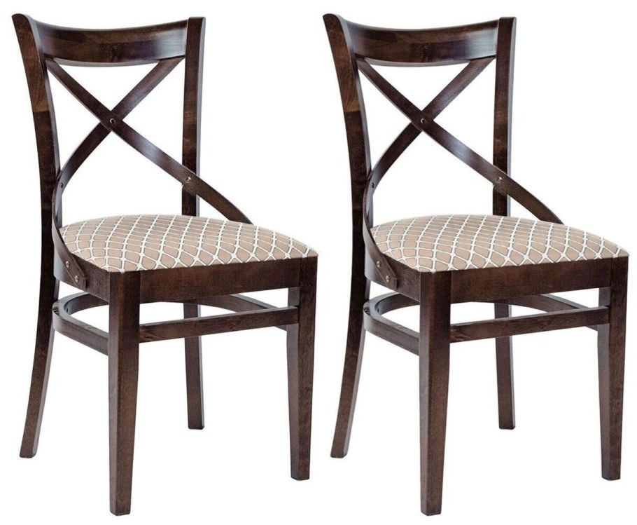 Комплект стульев Аврора Соло Венский, орех темный/Призма 2 шт.