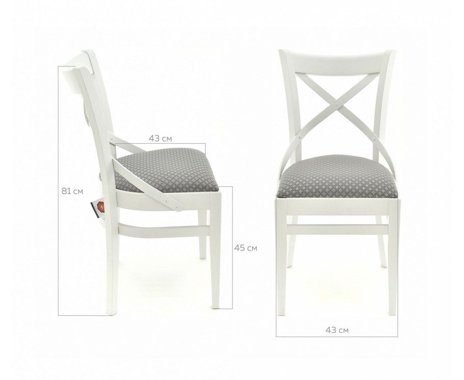 Стул Аврора Соло Венский эмаль белая/Ажур 149/3