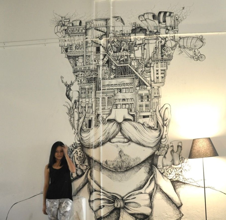 Скетчи на стену