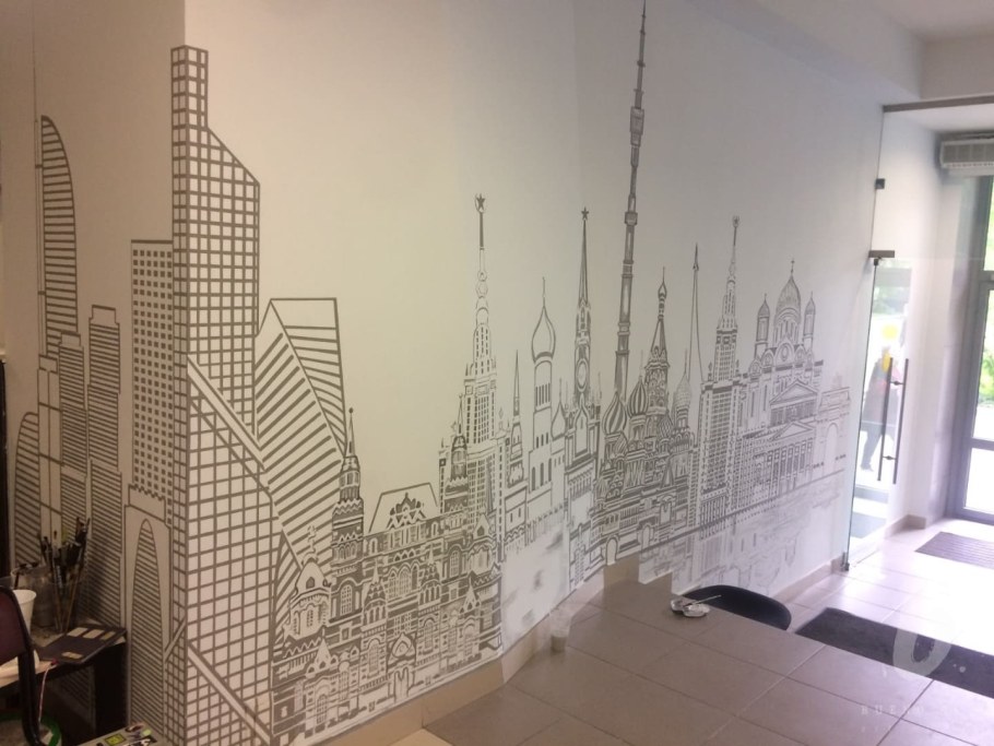 Роспись стен город