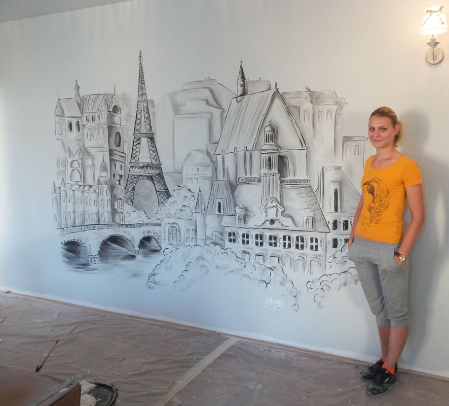 Роспись стен город