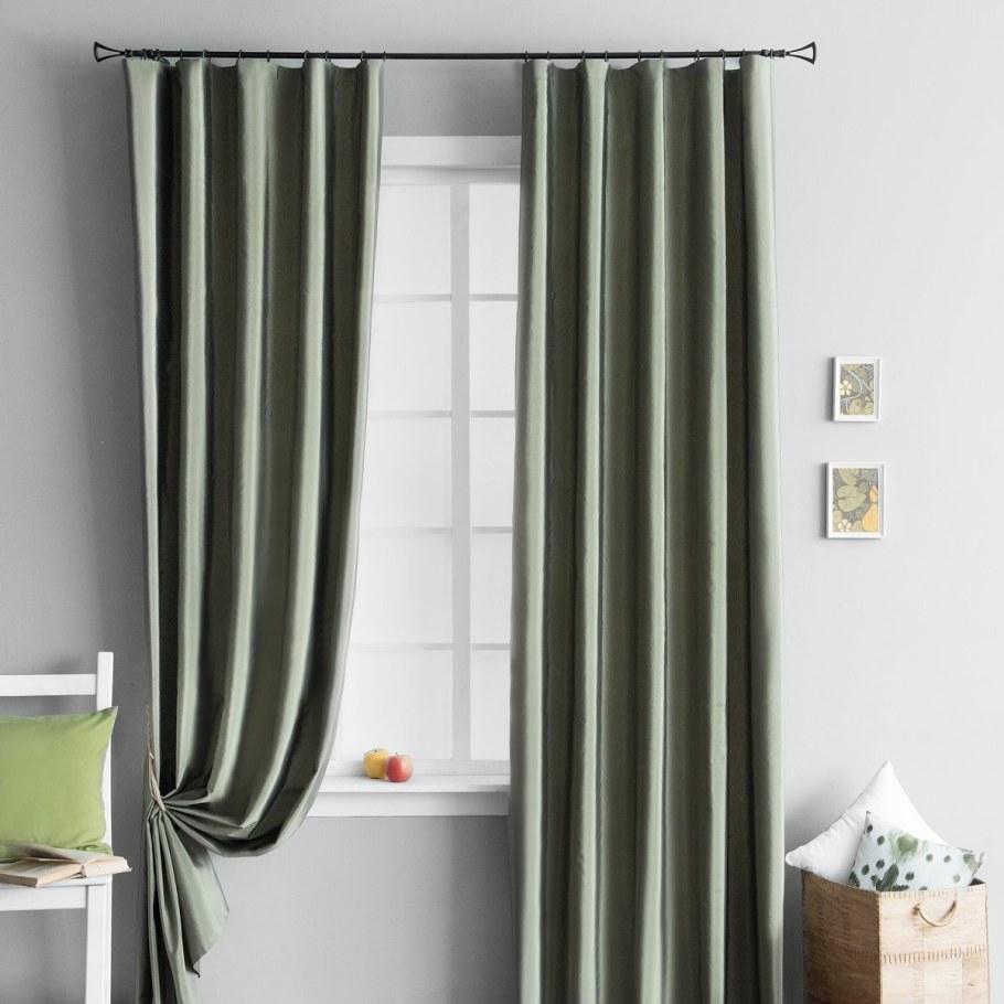 Шторы серо зеленые
