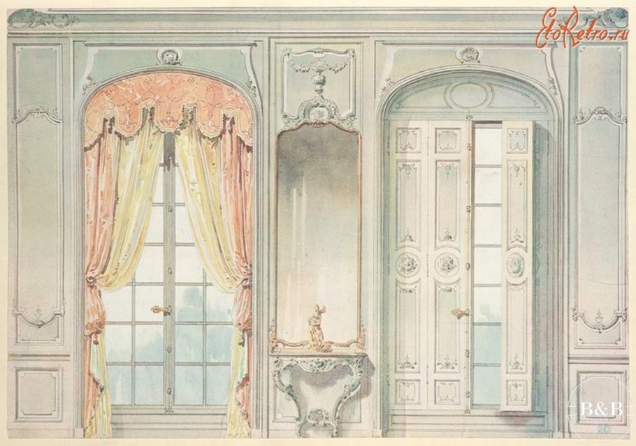 Занавеси на окна Барокко 17 век Франция