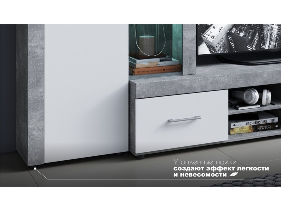 Стенка джерси дуб крафт серый