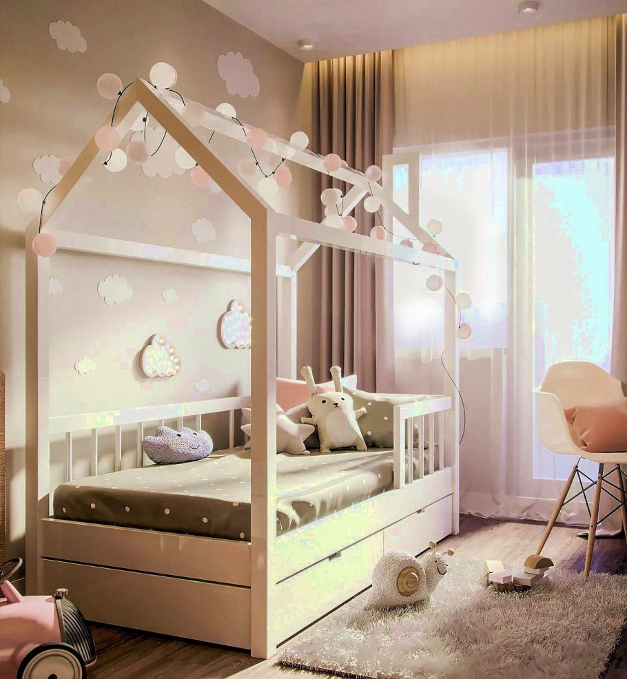 Кровать домик для девочки