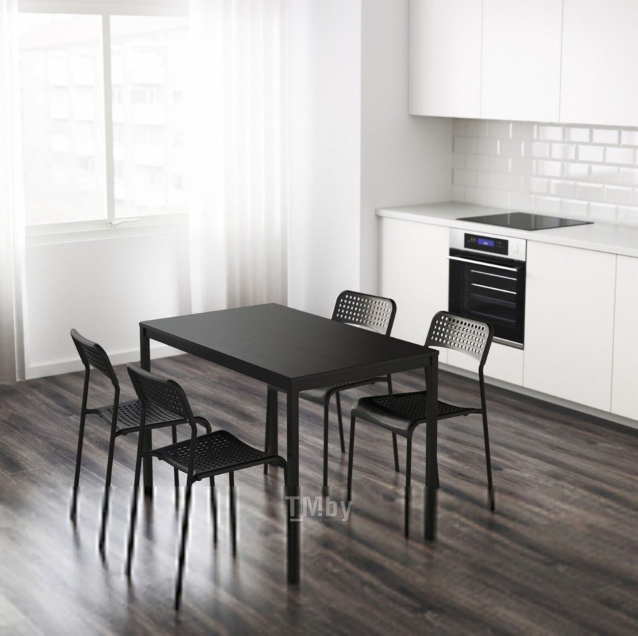 ТЭРЕНДО стол, черный, 110x67 см