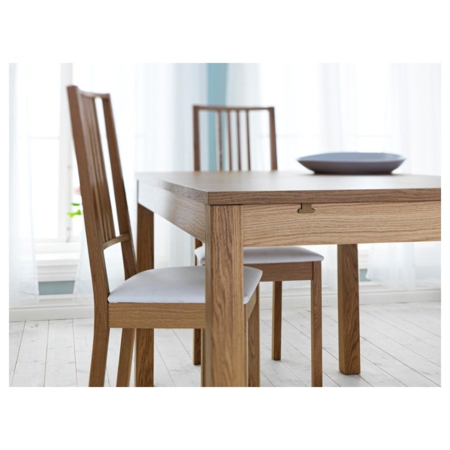 Стол раскладной икеа Bjursta дуб