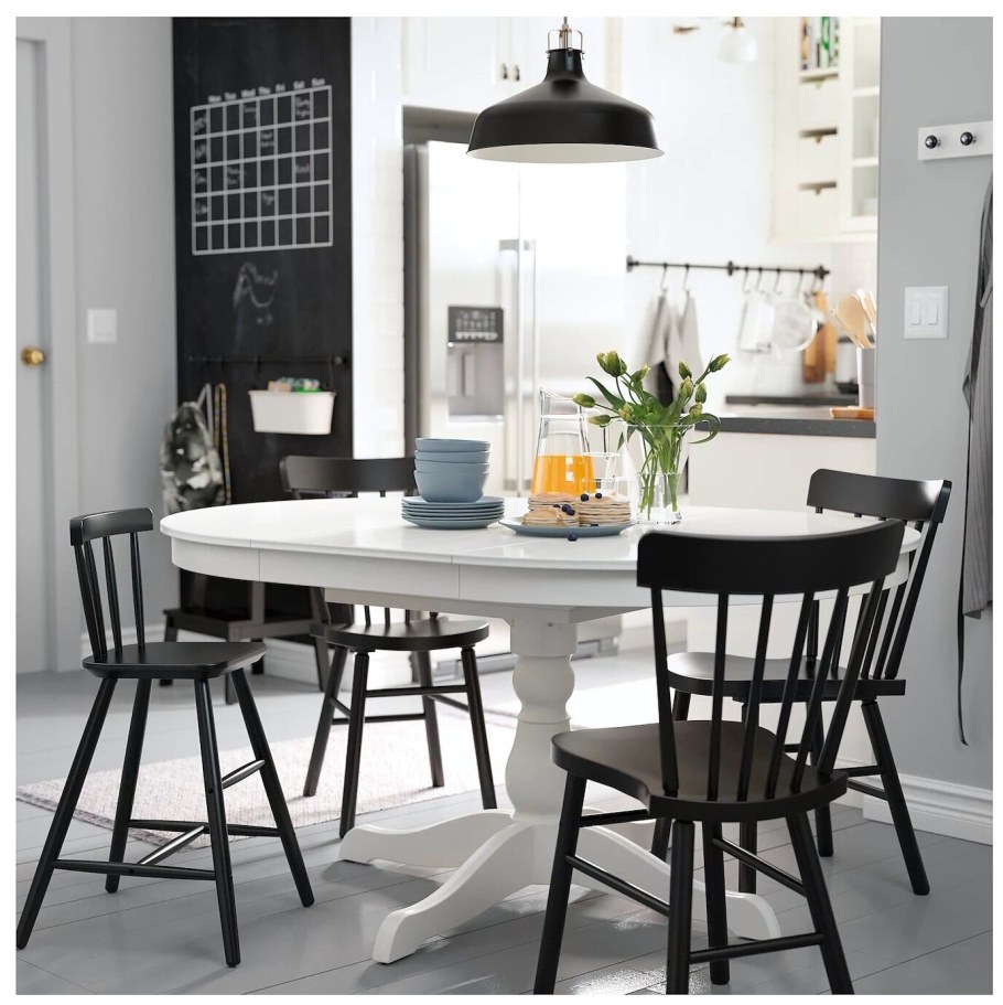 Ingatorp ИНГАТОРП раздвижной стол, белый 110/155 см