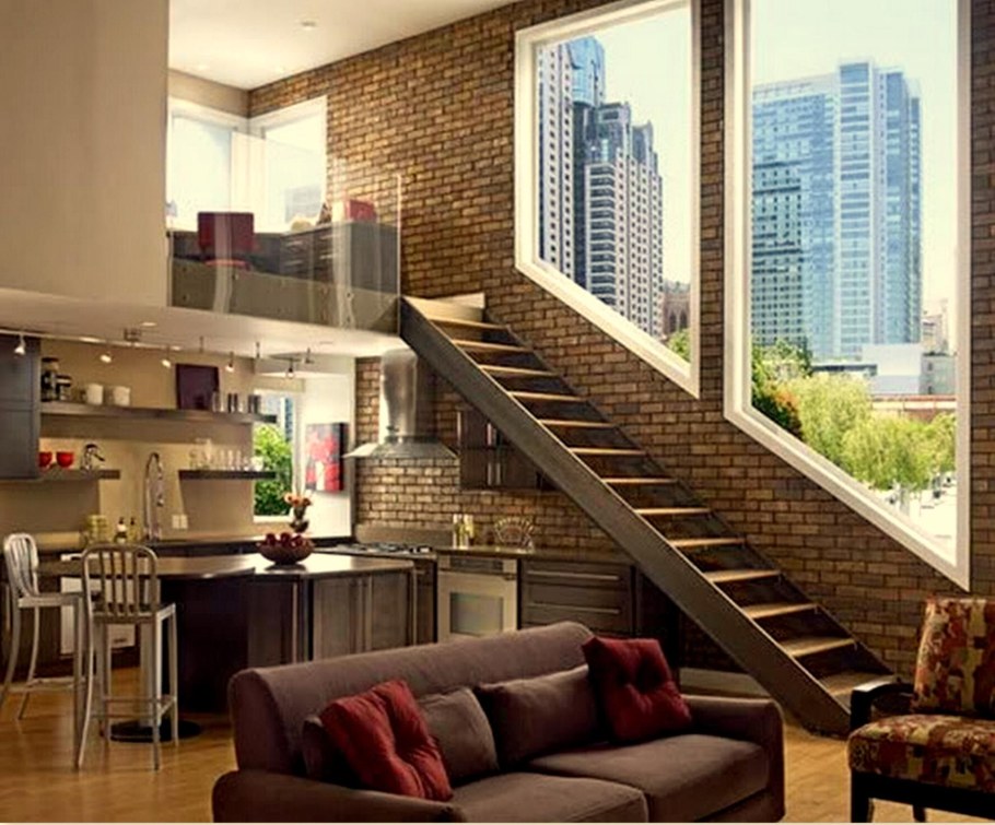 Двухуровневая квартира с панорамными окнами