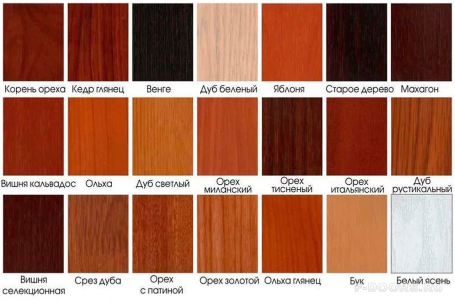 Цвета древесины для мебели