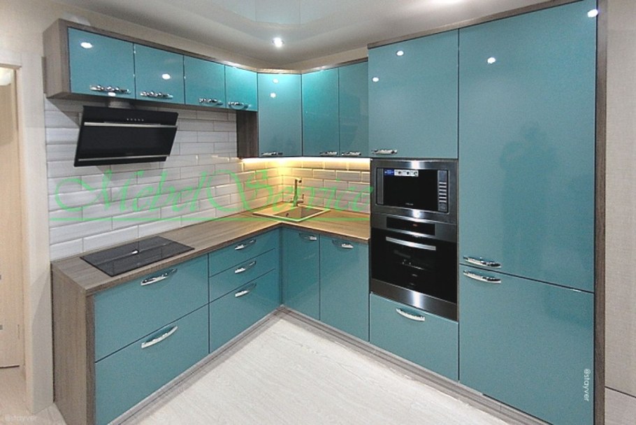 Кухня Аквамарин МДФ эмаль