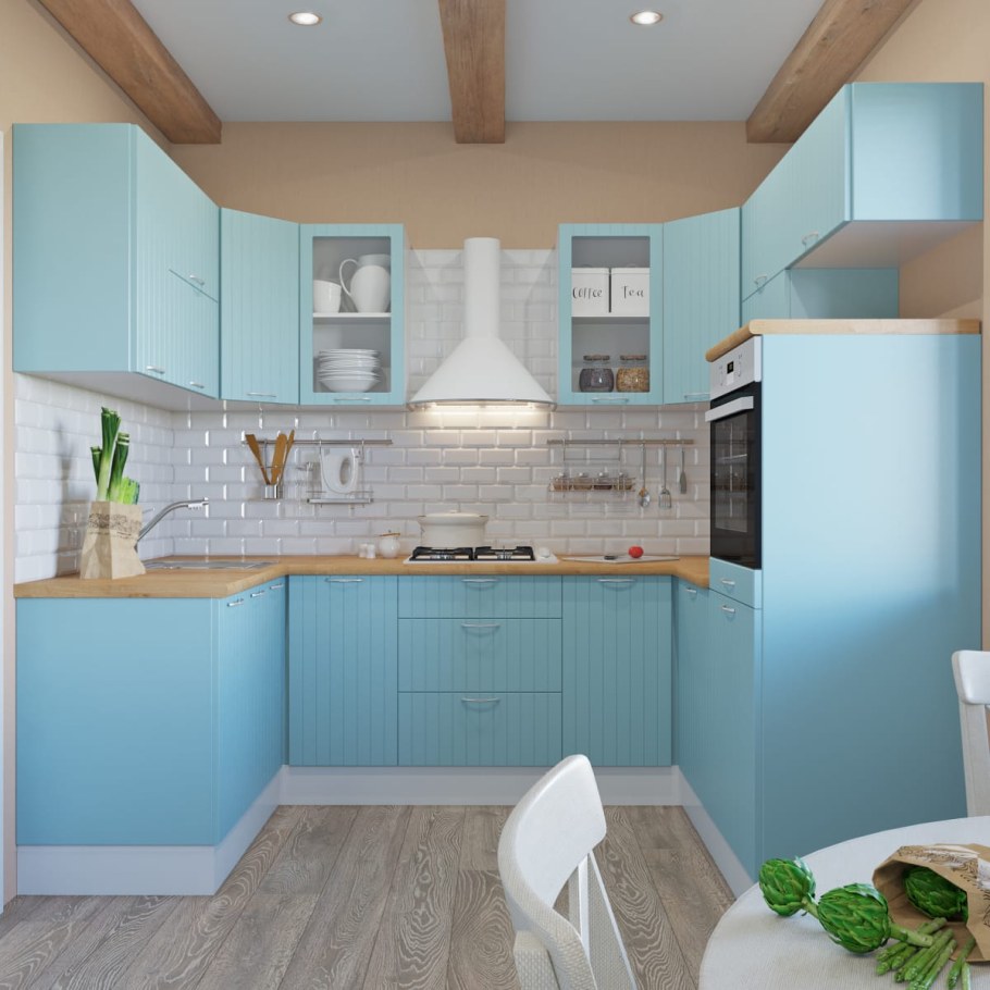 Кухня фенс мята Леруа