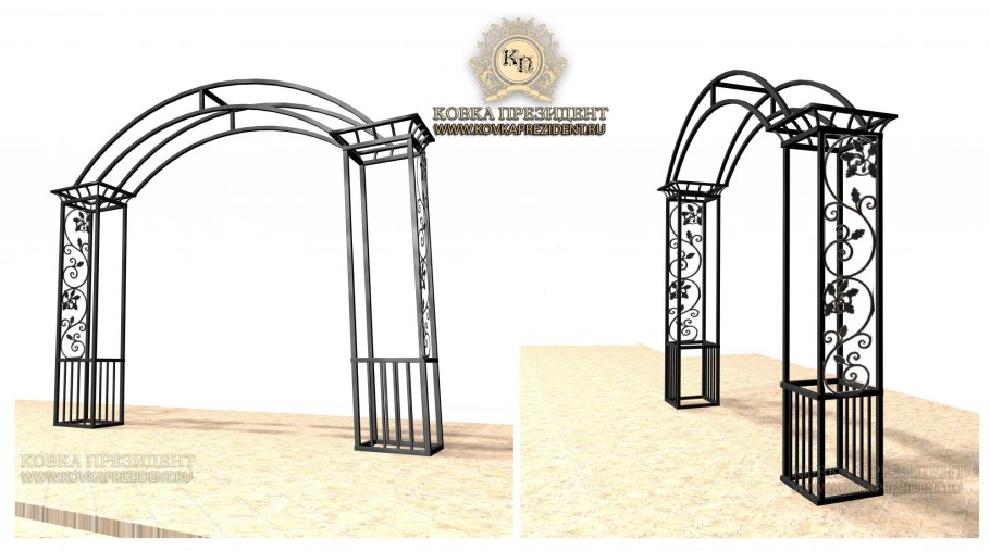 Арка кованная 3д архикад