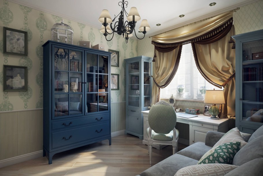 Кабинет в стиле Прованс