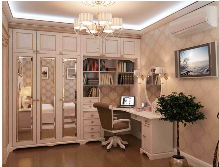 Шкаф с столом в классическом в стиле