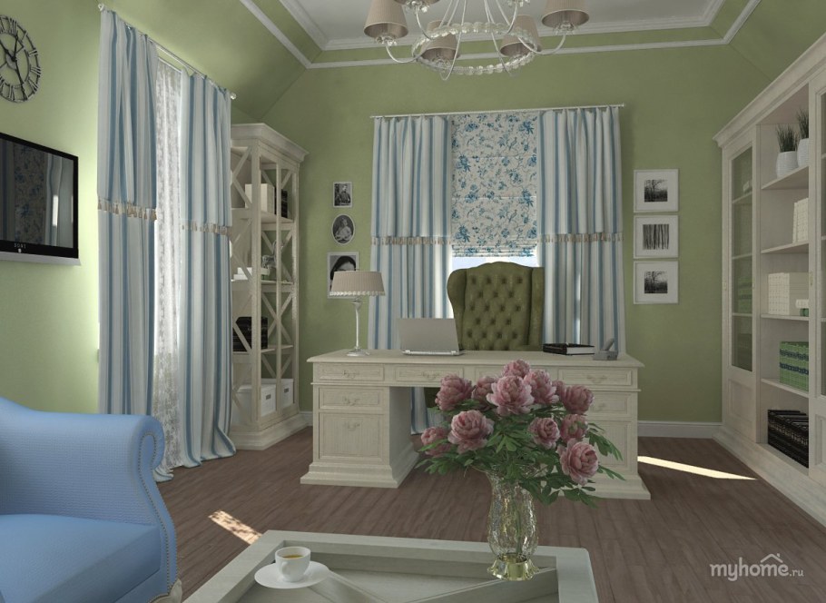 Кабинет в стиле Прованс