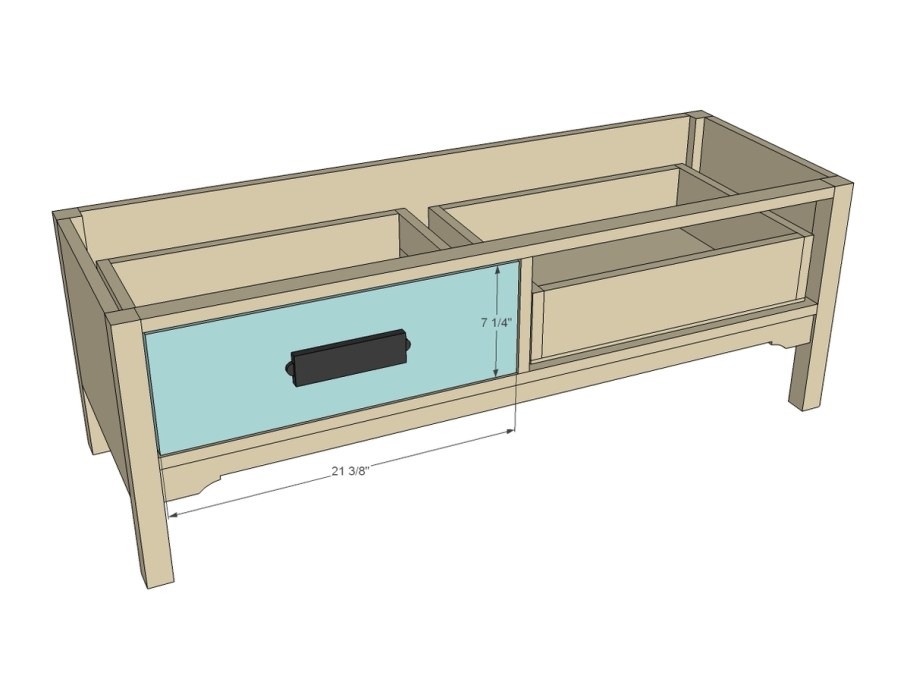 Лавочка с выдвижным ящиком
