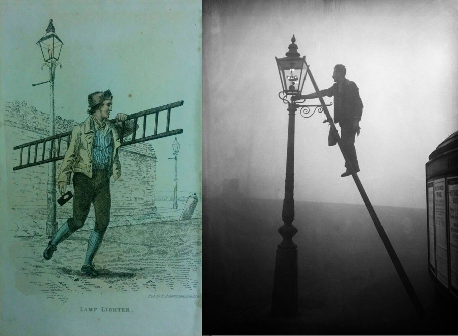 Фонарщик акварель Андреева 1902