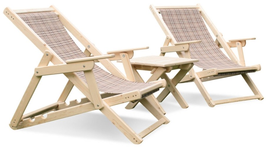 Шезлонг деревянный