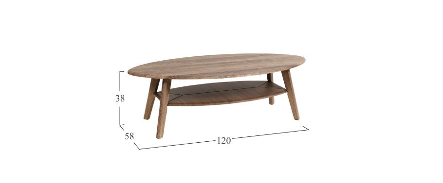 Стол журнальный Калифорния серфинг дуб сонома/Акация 4609202202