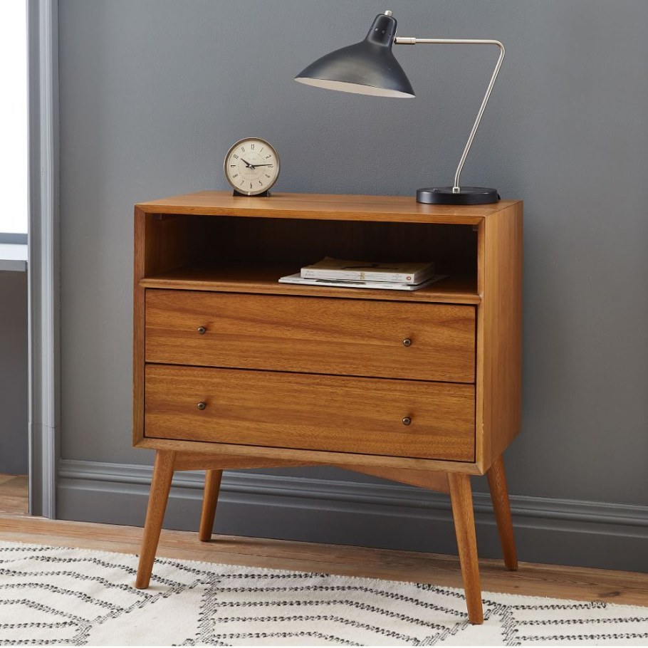 West Elm Bedside Table Mid Century Bedside