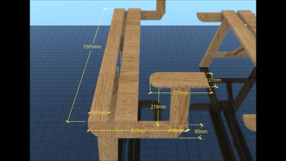 Скамейка-трансформер своими руками чертежи Размеры из дерева