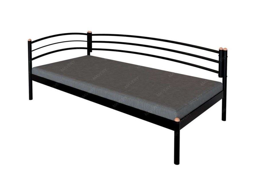 Кушетка Оптима Люкс 90х200/металлическое основание белый