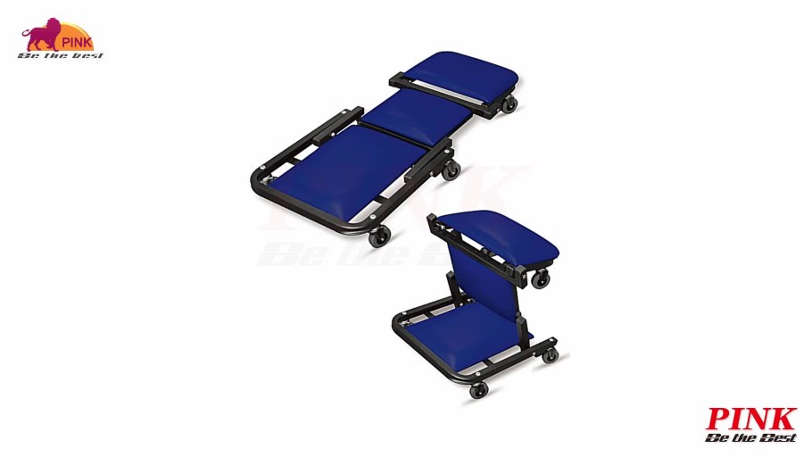 Лежак подкатной трансформер 36" на стальной раме