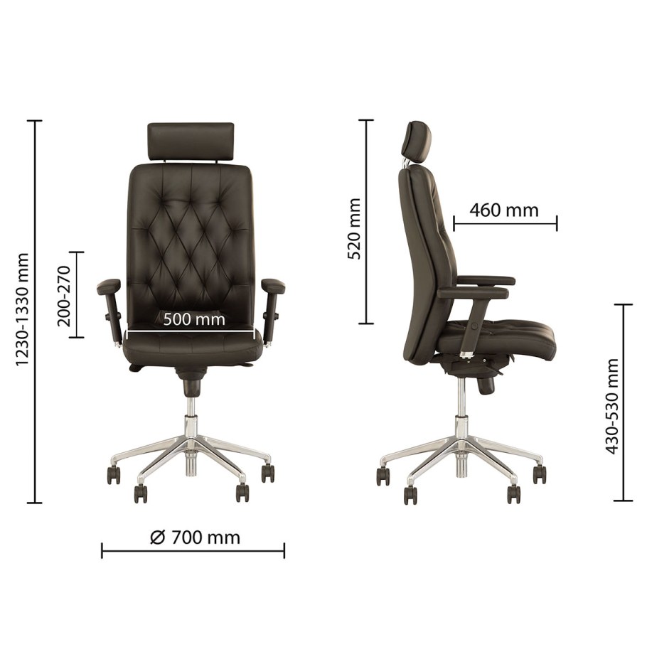 Кресло Chester Steel Chrome r HR