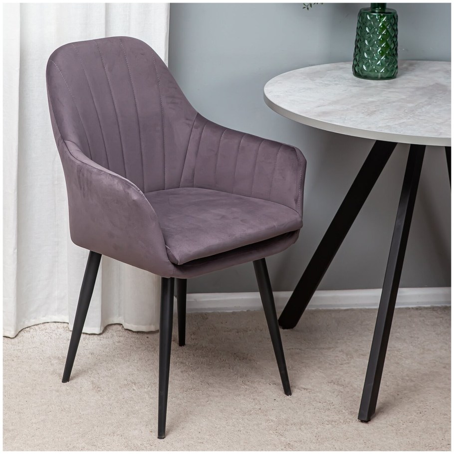 Стул с подлокотниками Alberto William ромб зелёный