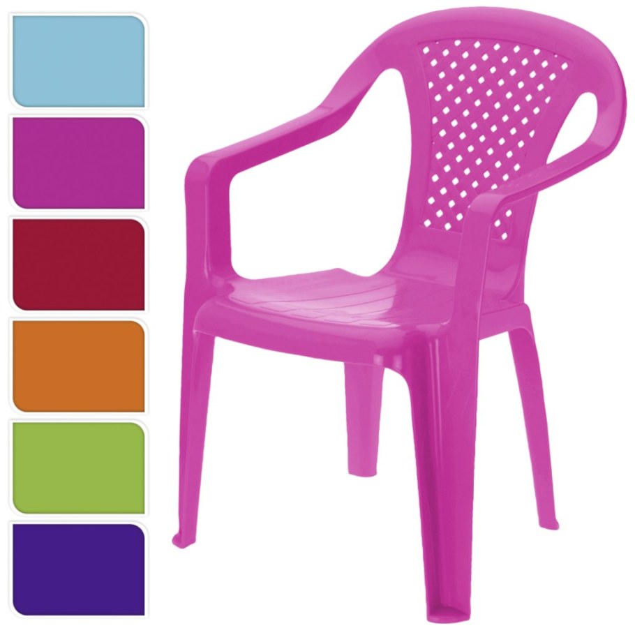 Стулья пластиковые малинового цвета