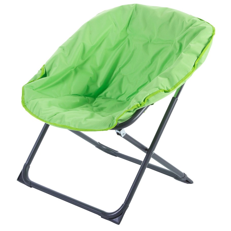 Стул садовый круглый 880x805x780 мм, складной, металл, цвет зелёный