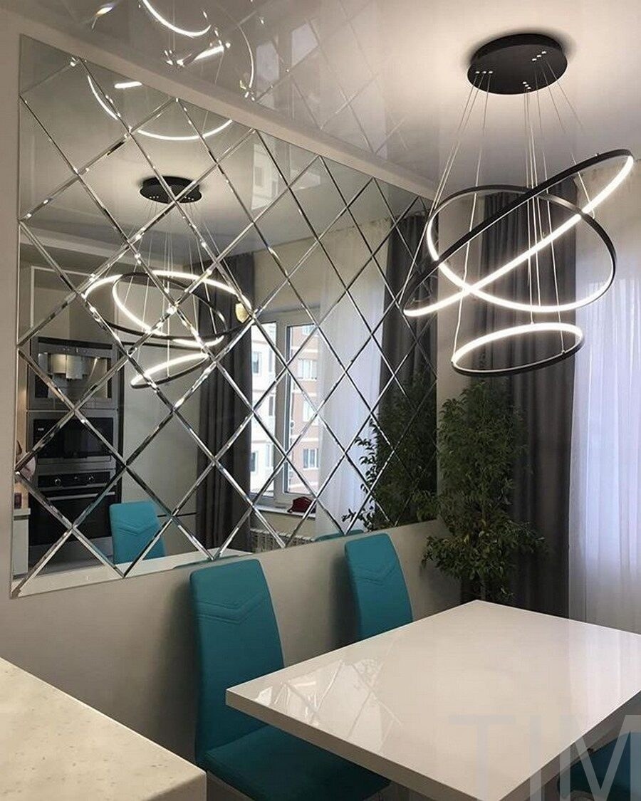 Зеркальная плитка в интерьере