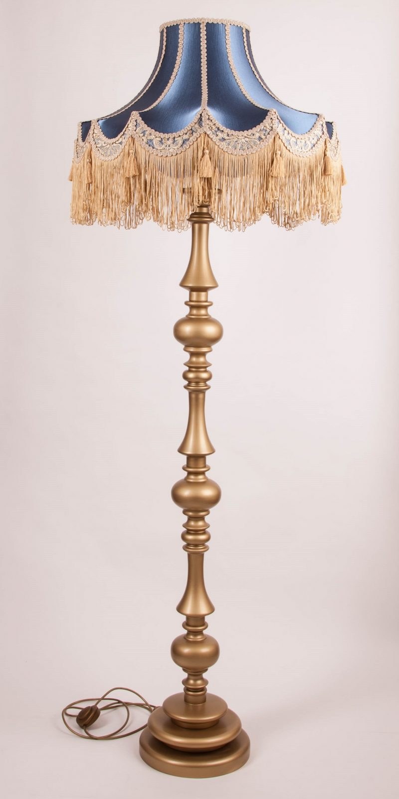 Классический торшер с голубым абажуром, Flint gb3