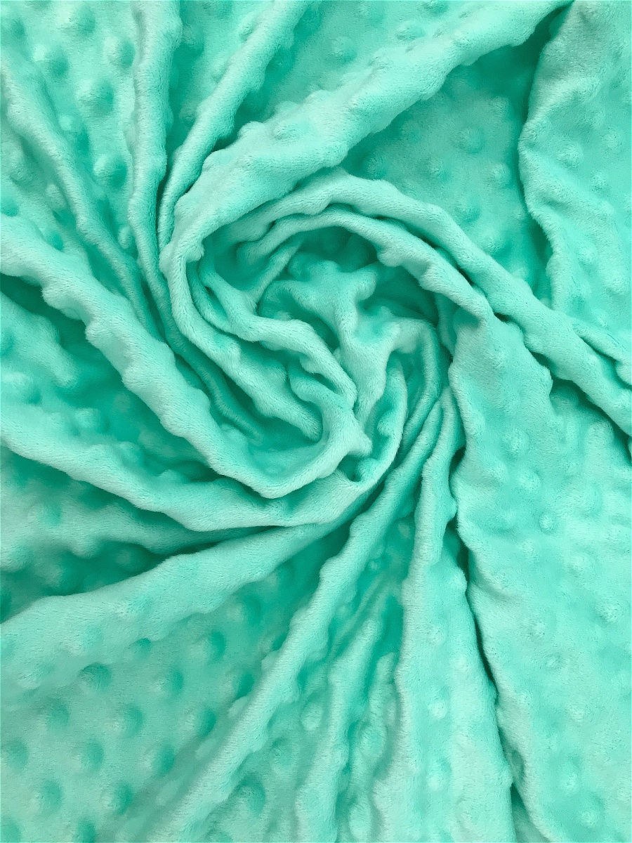Ткань плюш минки бирюза