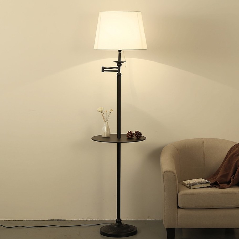 Торшер напольный со столиком прикроватный